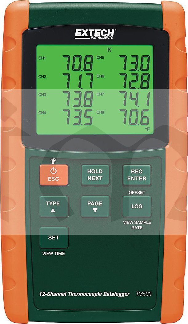 Teploměr TM500, 12kan., K, logger, SD
